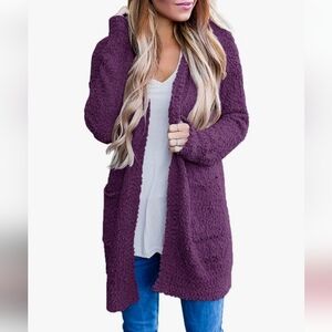 NWOT Popcorn Open Sweater Sz L